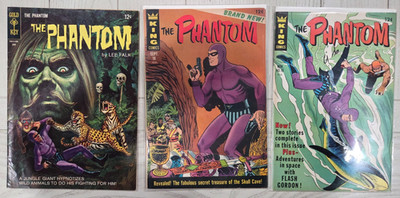 THE PHANTOM #12, #18, #19 *King Features Comics* (1966) Mid-Grade Flash Gordon