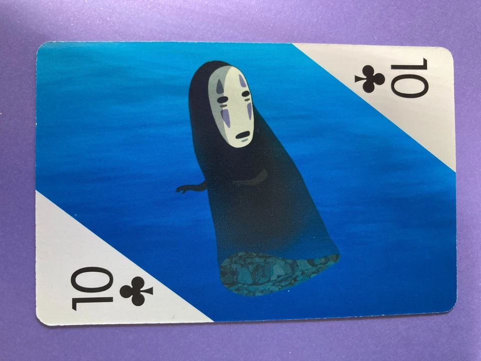 Spirited Away Playing Card Ghibli No Face 10 of Clubs 2001 NIBARIKI Japanese F/S - Image 3 of 4