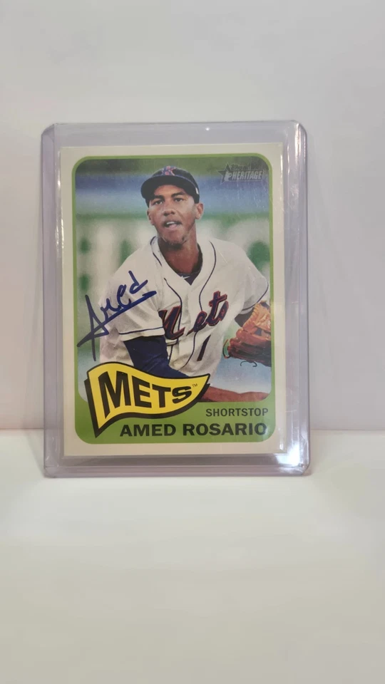 3 Card Amed Rosario Mets Lot (#'d Rookie, Auto, Patch, Relic) - Image 2 of 4