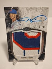  2016 TOPPS TIER ONE JUMBO LOGO PATCH AUTO APP-JD Mets /10 JACOB DEGROM