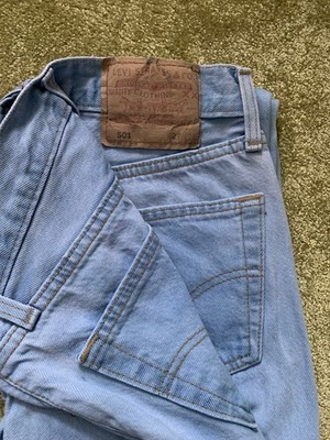 Vintage Levis 501 Jeans W 27 x L 26 Big Stonewash Straight Blue Womens 90er Look