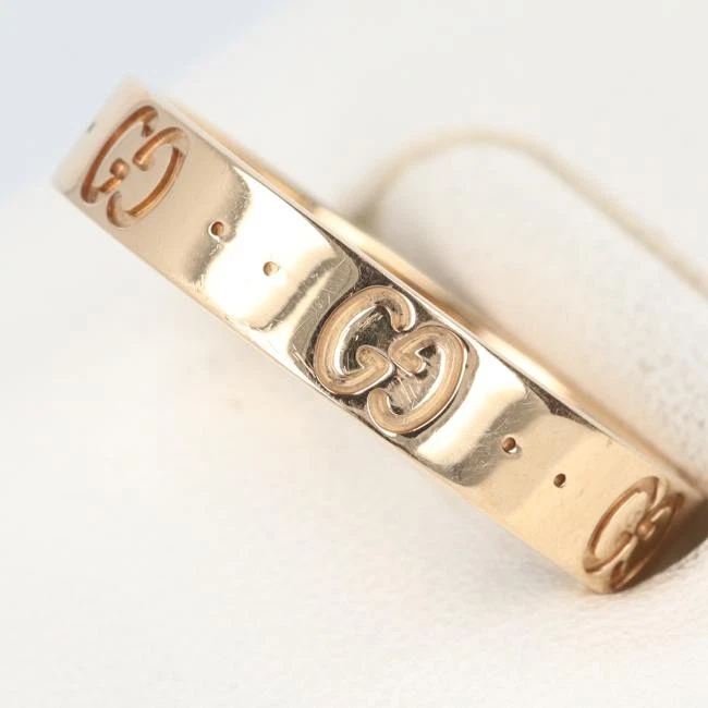 Bague d'icônes GUCCI K18Yg environ 3.8G/environ Bijoux marque or jaune 16,5 750 fo