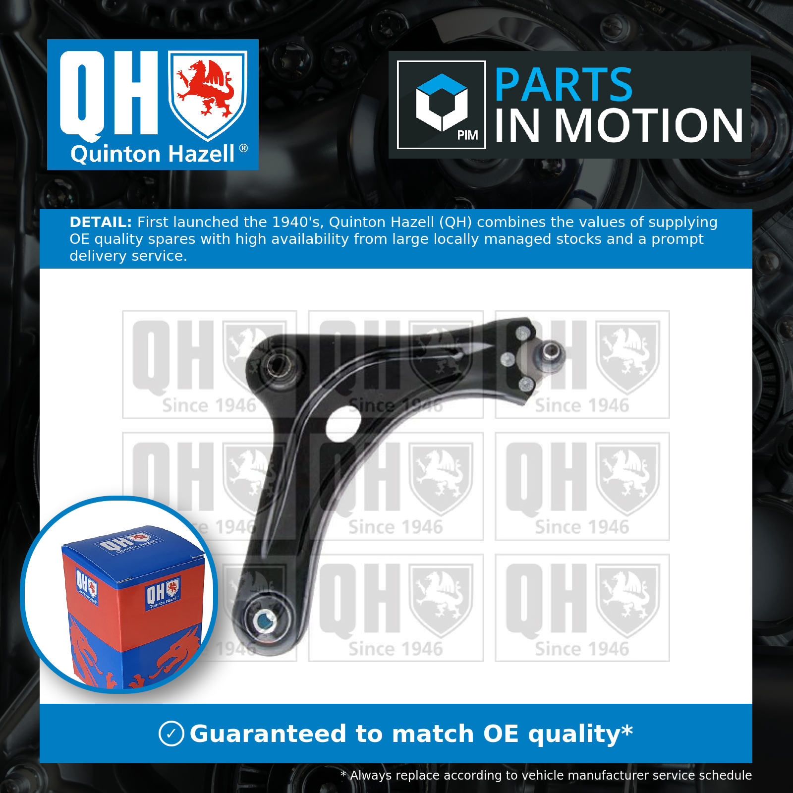 Wishbone / Suspension Arm Front Lower, Right QSA2540S Quinton Hazell 3521T0 New