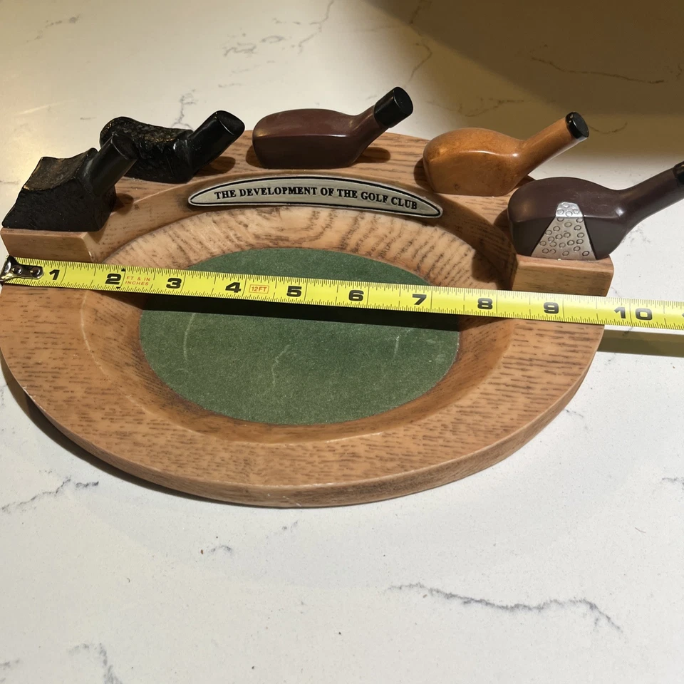 Винтажный поднос для пепла/безделушек на тему гольфа — «Развитие клюшки для гольфа» - Изображение 2 из 3