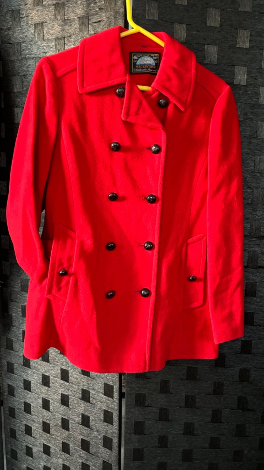 Women’s 100% Pure Wool Mackintosh Authentic Red Vintage Peacoat