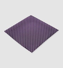 Ryan Seacrest Distinction Men's Purple Silk Polka Dot Pocket Square