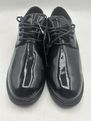 Law Pro Ortholite Oxford Shoes High Gloss Black Size 8 FX074 Comfort Foam Insole