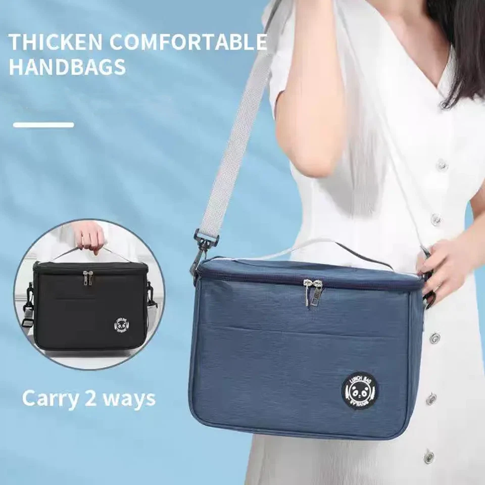 Bolsa de almuerzo aislada caja de almuerzo para adultos para trabajo escuela hombres mujeres niños a prueba de fugas Foto 3 de 4