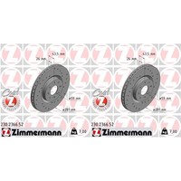 2X Zimmermann Sport Z Bremsscheiben 281Mm Gelocht InnenbelÜFtet Vorne Passend Fü