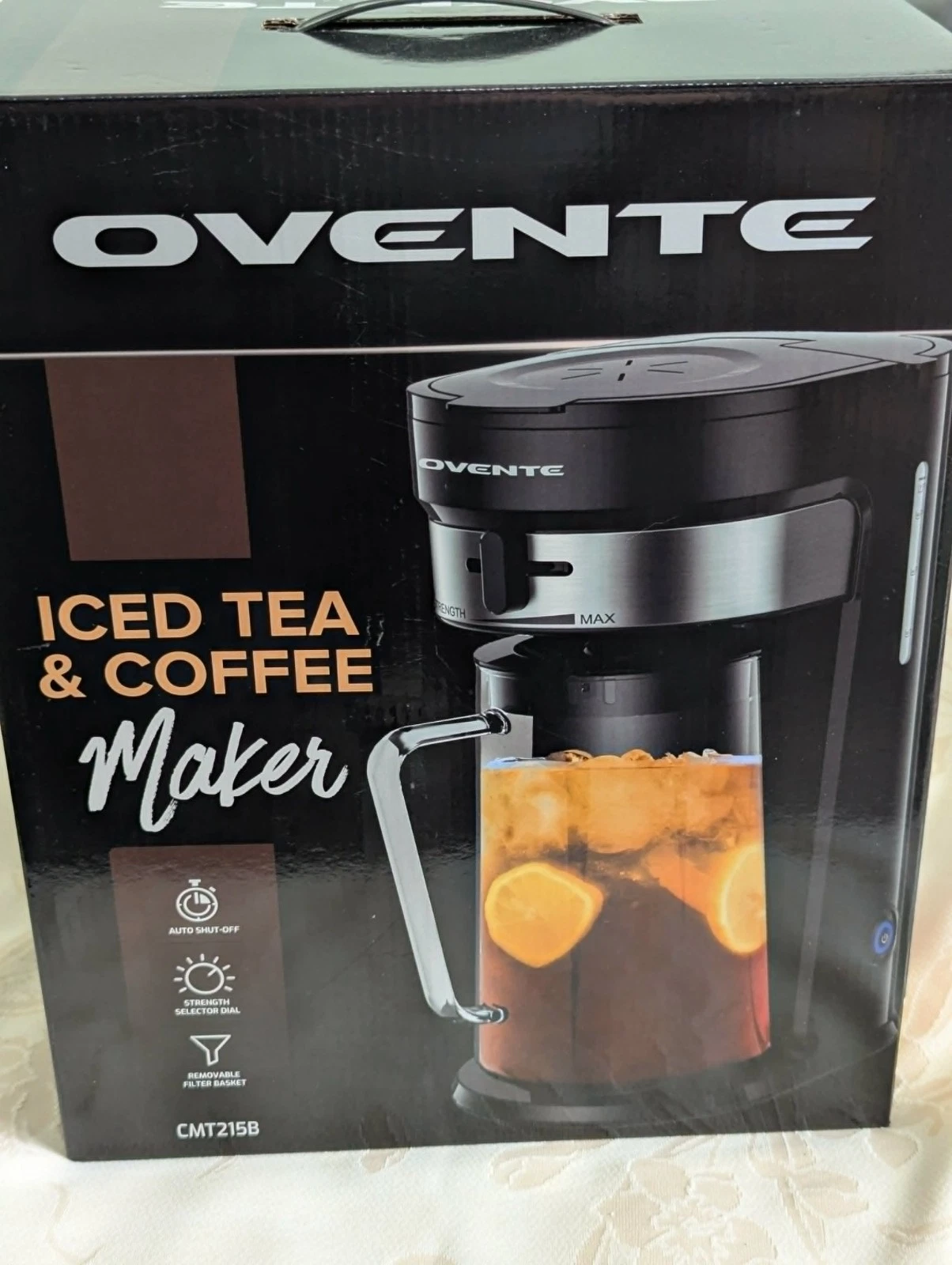 New OVENTE Iced Tea & Coffee Maker, 3 Liter, Model CMT215B 2 Available
