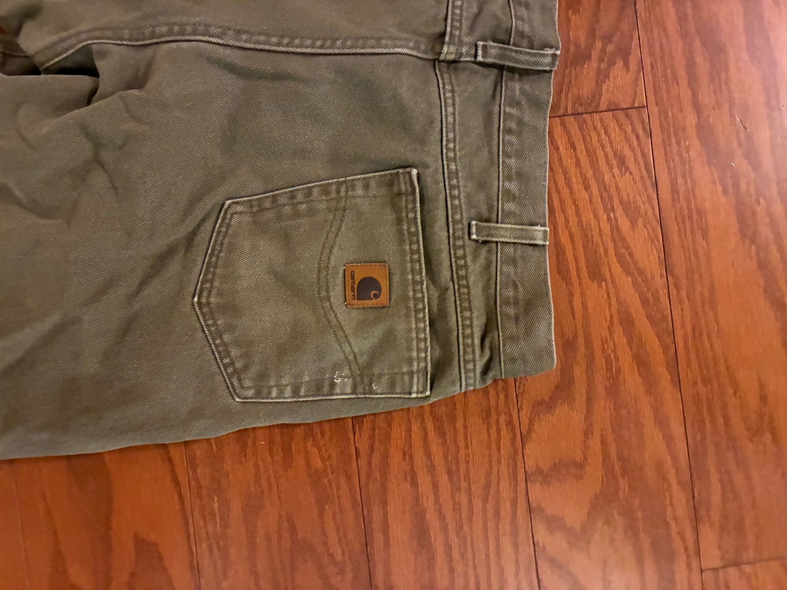 Vintage Carhartt Pants Mens 40x30 Brown Canvas Dungaree Fit Carpenter thumbnail 5