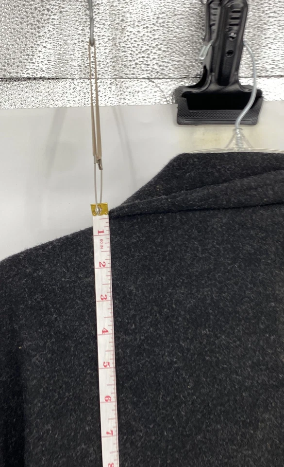 Kenneth Cole Reaction Mens Black Wool Blend Snap Button Shirt Jacket Size Large - Image 3 of 4