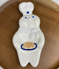 Vintage 1997 Pillsbury Dough Boy Spoon Rest Holding Cookies 8” Cute