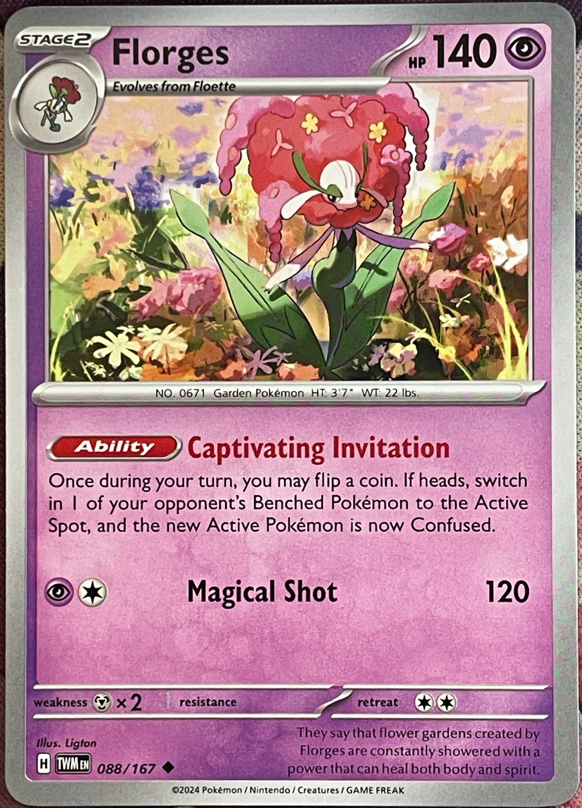 Florges - 088/167 - Twilight Masquerade Pokemon 2024