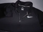 Nike RUNNING Dri-Fit Black Collared 1/4 Zip Athletic Jacket Men's XXL