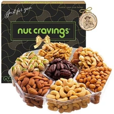 Nut Cravings | Nuts Gift Basket – 7 Piece Assortment, 2LB, Packed in Brown Box