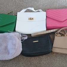 Job Lot Women&rsquo;s Handbags & Clutch Bags Assorted Colours Green White Pink Black