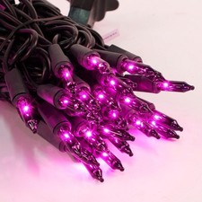 Incandescent Halloween String Lights, Purple 150 Count, 33 ft   Indoor/Outdoor