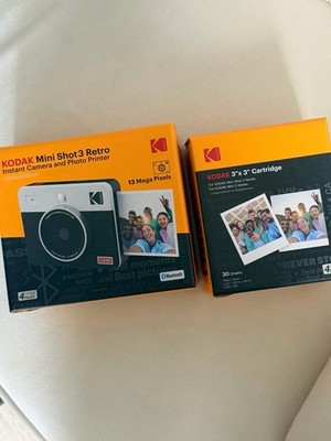 Kodak Mini Shot 3 Retro Camera Printer Combo with 30 Sheets 3x3 Cartridge New