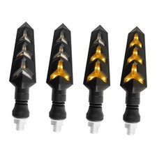 Motorcycle Turn Signals Kit with Flowing Amber LED Lights,M10 12V LED 4PCS
