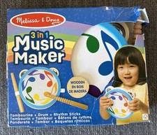 Melissa  Doug 3-in-1 Wooden Music Maker