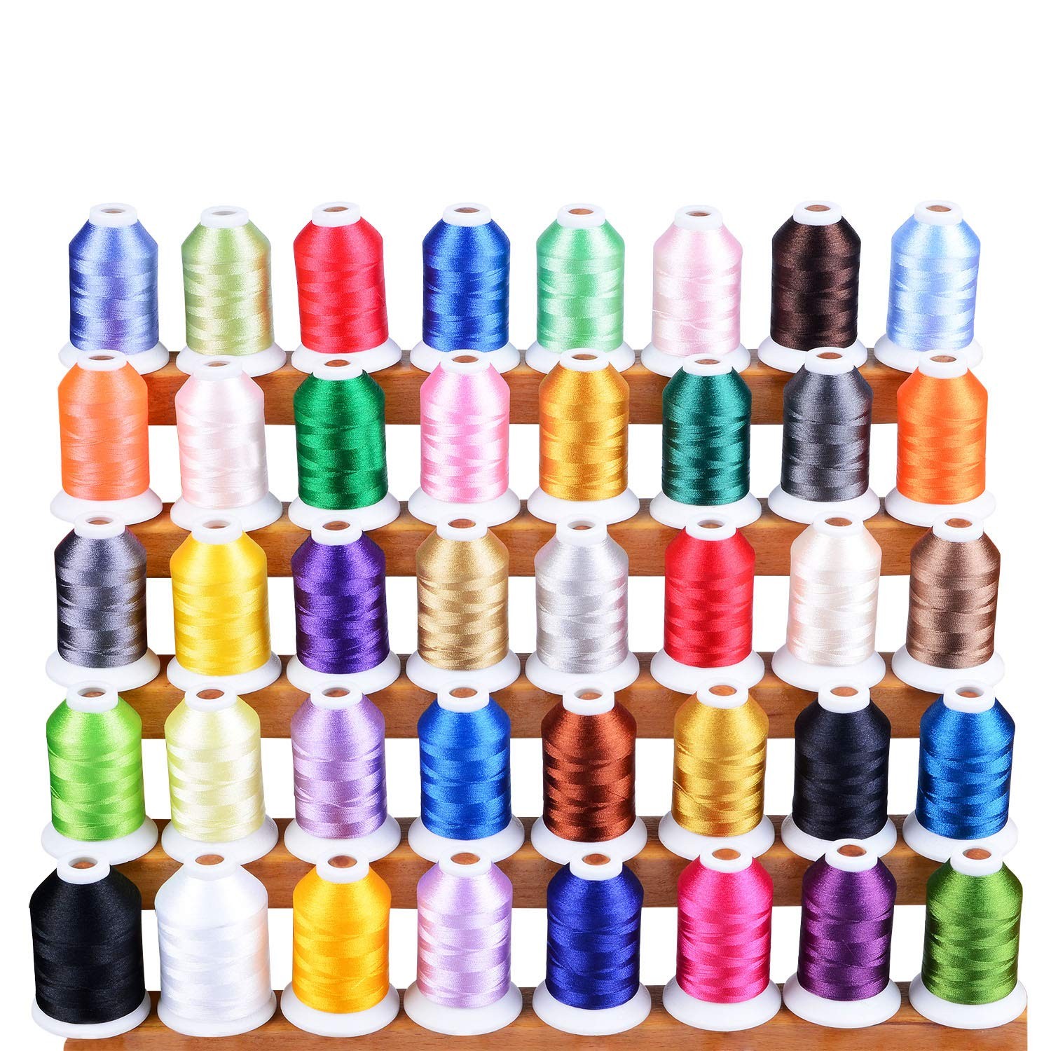 Machine Thread Kit - 40 Colors 1100 Yards Spool For Br...