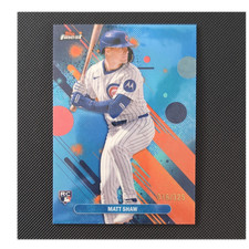 Topps Finest Matt Shaw Rookie Sky Blue Refractor /325 Chicago Cubs #85