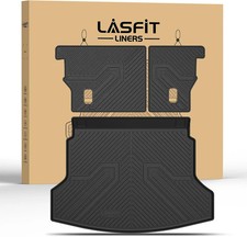 LASFIT Cargo Mat with Backrest Mat for Honda CRV 2012-2016, Custom Fit Trunk Mat