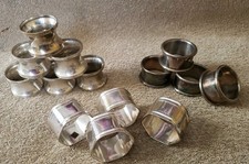Vintage Silver Plate Table Napkin Rings..3 Different Styles