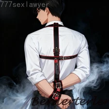 Harness Binding Body Set Microfiber Shoulder Wrist Restraint Handcuffs Band Male