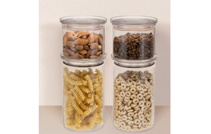 Modern Chef 7-Piece Glass Storage Canister Set