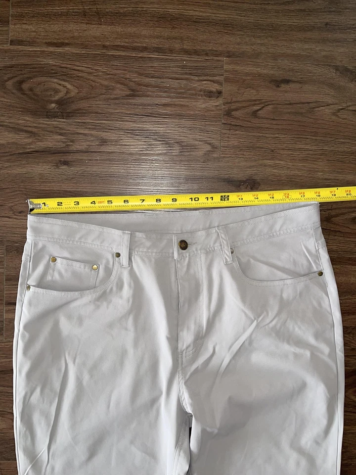 GenTeal Pants Mens 36x32 Light Gray Five Pocket Performance Golf Tech Casual - Image 2 of 4
