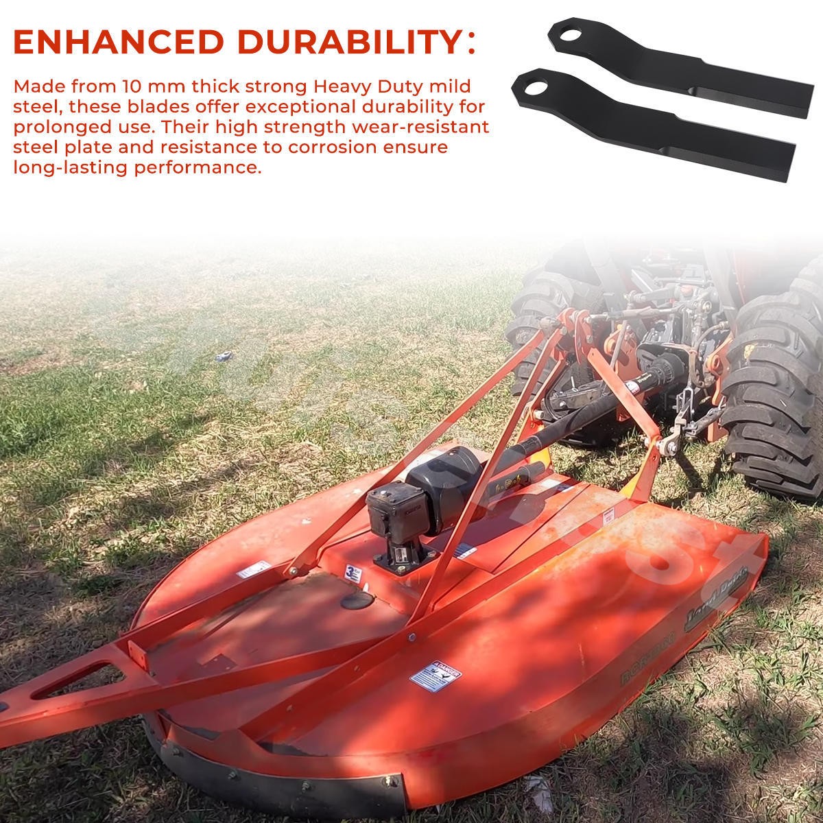 Mower Rotary Grass Cutter Steel Blades 10 mm For Mower King Skidsteer Brush Hog