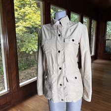 Giacca donna utility Loro Piana Storm System Valstar taglia 40 beige made in Italy