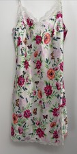 Victoria  s Secret Babydoll Satin Small Butterflies  Flowers Y2K Nightgown Dress