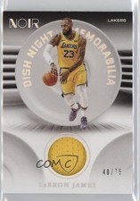 2020-21 Panini Noir Dish Night Memorabilia 40/75 LeBron James #DNM-LBJ 6fs