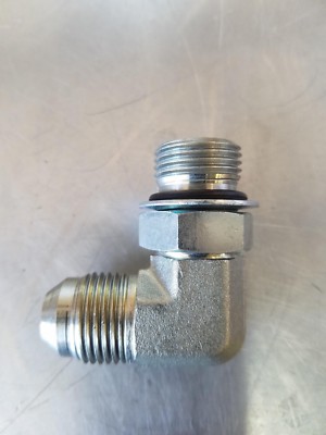 Raccordo Idraulico 90° 5/8 Maschio JIC X 3/4 Maschio O-Ring BOSS – INDUSTRIAL 6801-10-12 - Foto 2