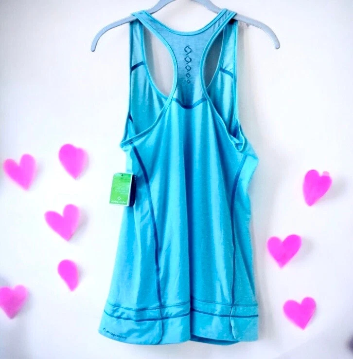 Camiseta sin mangas Moving Comfort protección UV control de olores secado rápido para mujer mediana NUEVA Foto 4 de 4