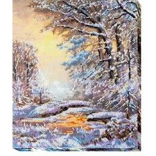 Bead Embroidery Kit Winter landscape Beadwork DIY Abris Art Bead needlepoint