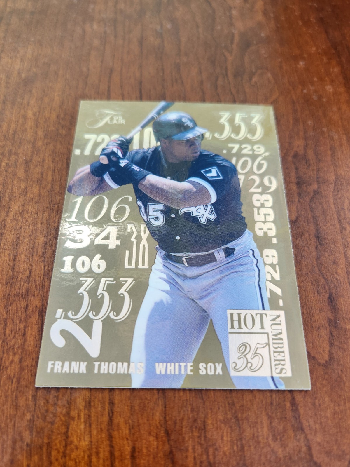 FRANK THOMAS 1995 FLAIR "HOT NUMBERS" #9 CHICAGO WHITE SOX HOFER INSERT BIG HURT