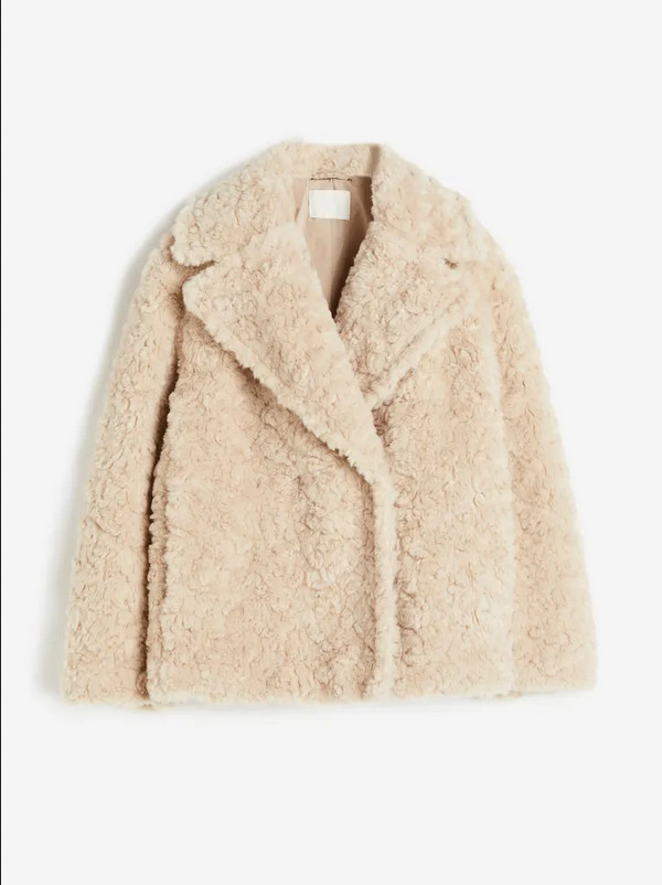 h and m teddy jacket