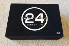 Rare 24 Twenty Four TV Show Seasons 1-5 DVD 32 disc felt box Set HBO