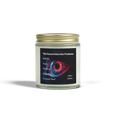 Historical Einstein Quote Scented Candle, Motivational Decor, Relax, Meditate