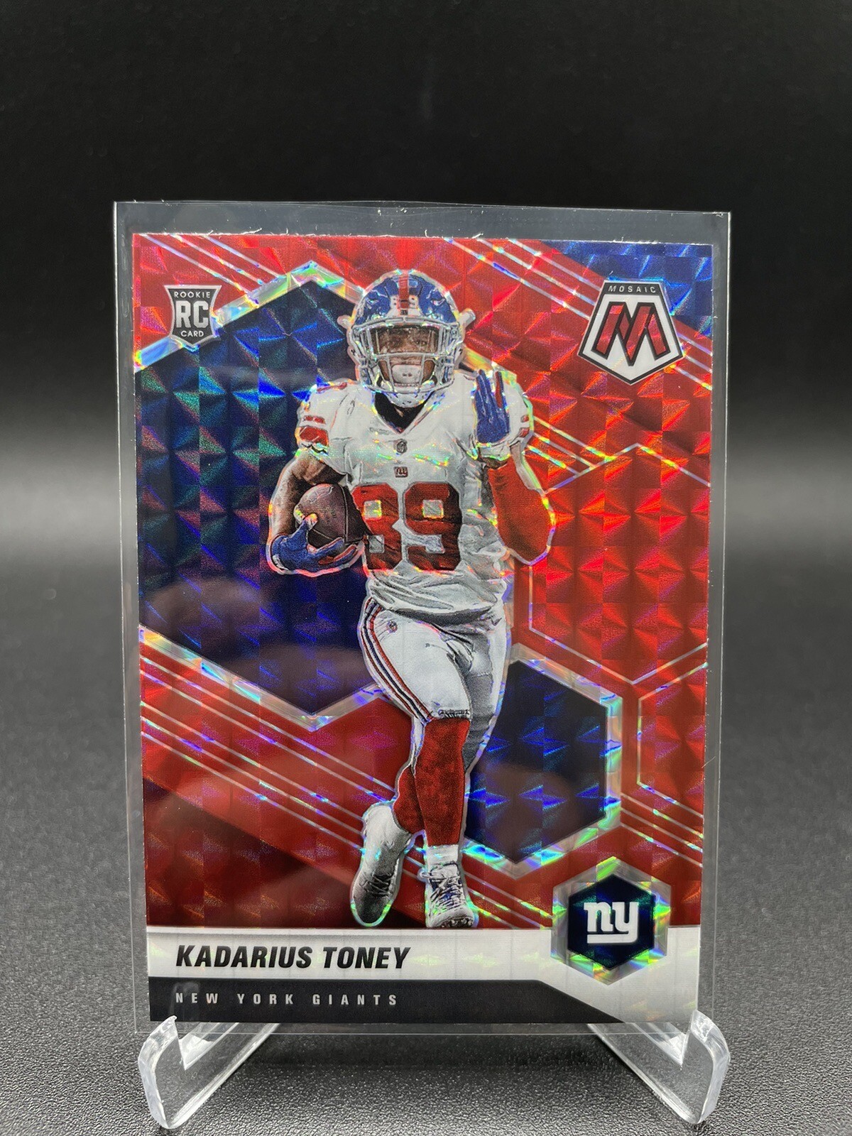 KADARIUS TONEY 2021 Panini Mosaic Red Prizm #312 Chiefs Giants Rookie RC 🔥