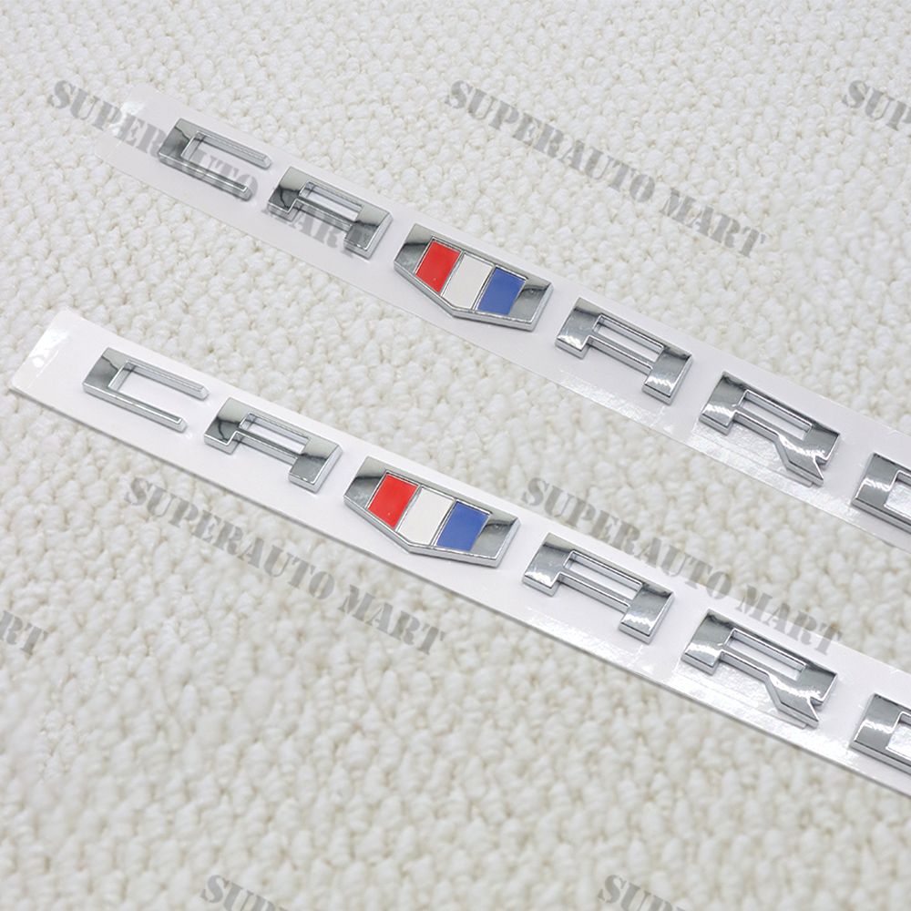 2X Side Fender Letters Badge for Camaro 2016-2019 Marker Emblem Gloss Chrome