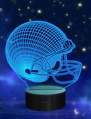 3d football helmet lamp Football Helmet Gift Football Sport Night Light Boy 3D Illusion Glow Light  Lamp