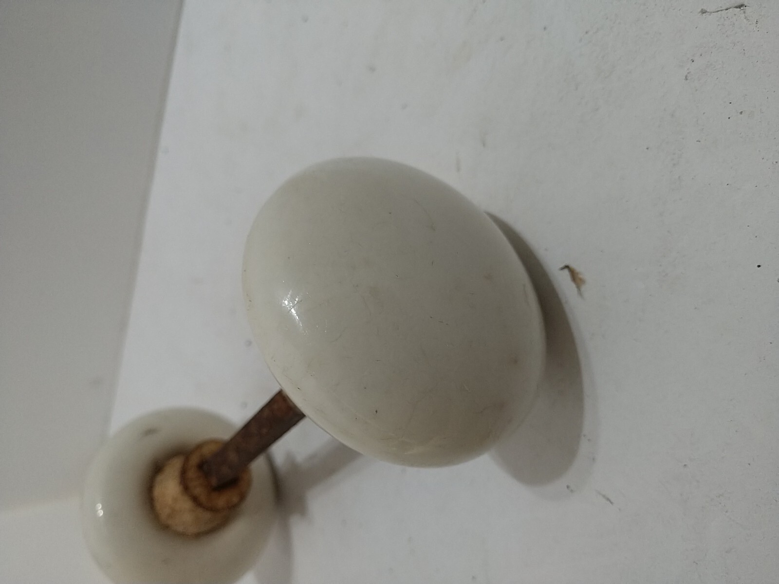 Antique Vintage Pair Mortise White Porcelain Door Knobs Victorian eBay