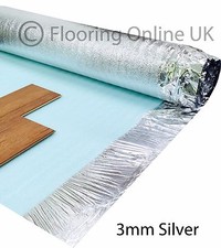 45m2 Deal 3mm Acoustic Silver Underlay For Wood & Laminate Damp Proof Membrane