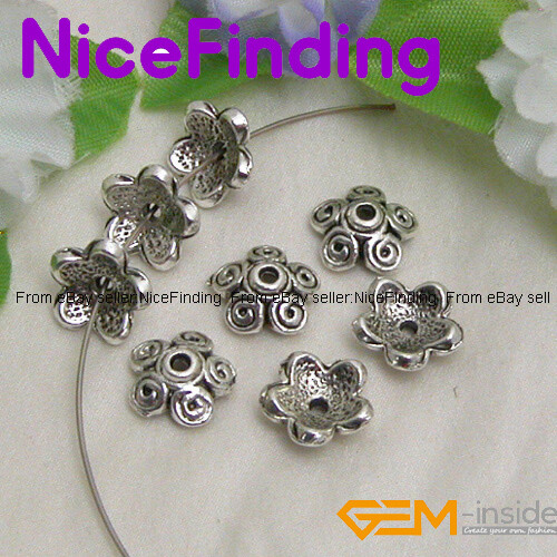 4x11mm 100pcs Alloy Metal Beads Caps Flower Loose Beads Jewelry Making Findings - Picture 1 of 6