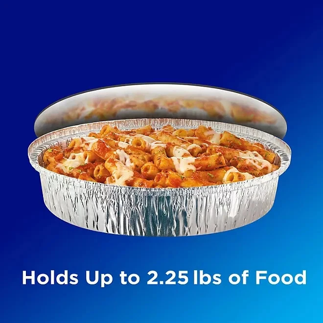 Contenedores para llevar de lámina redonda Reynolds de 9" con tapas, 20 ct. ENVÍO GRATUITO Foto 3 de 4